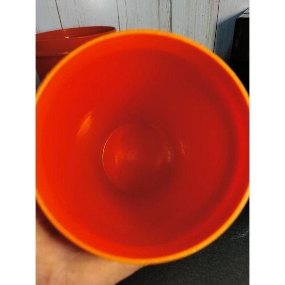 Tupperware Vintage Lot Handolier Pitcher Container X2 and Snack Cup Orange  (G6) - Picture 10 of 10